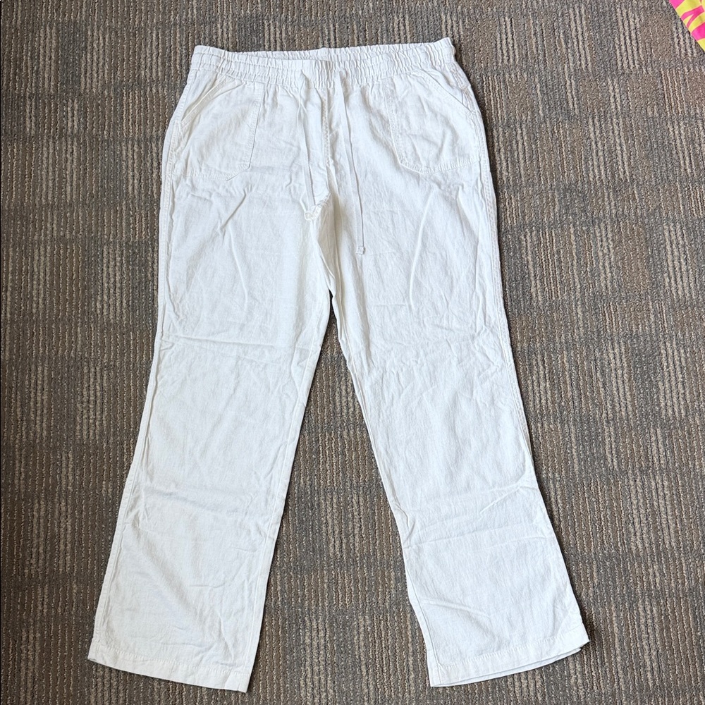 NWT off-white linen blend pants